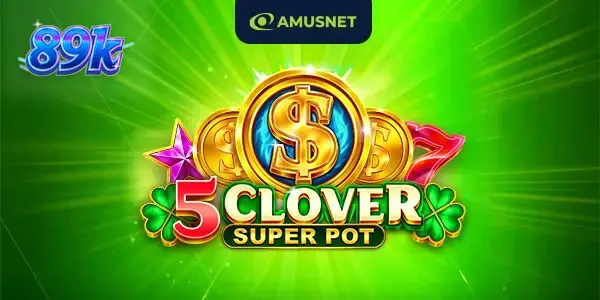Interface vibrante do jogo de slot Clover Super Pot com elementos temáticos de sorte.